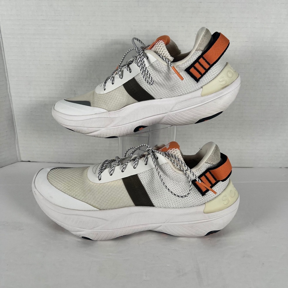 Sorel Kinetic Impact Lace Sneakers Womens 7 White Orange NL4670100 Walking Shoes - Picture 1 of 6